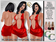 FLECHA ARIANNA DRESS TEXTURE - RED LEATHER- FULL PERM
