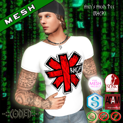 ..:: CODED ::.. Men's Mesh Tee (RHCP)