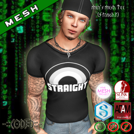 ..:: CODED ::.. Men's Mesh Tee (Straight)