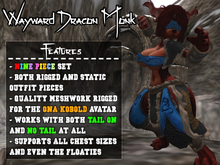 =[BBW]= ONA Snaggle - Wayward Dragon Monk (Blue)