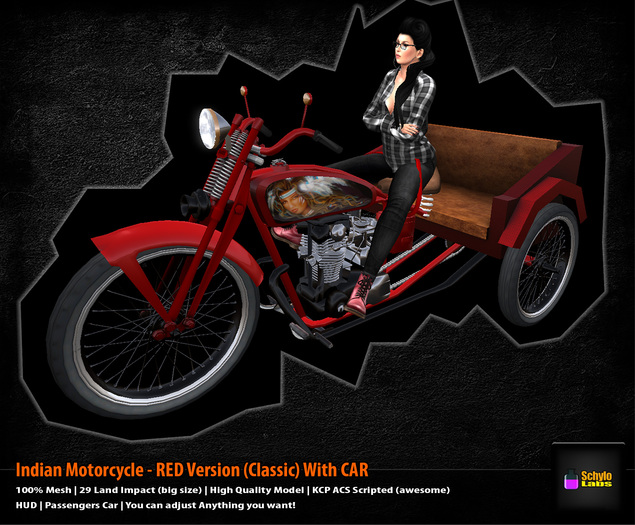 [SL]Indian Motorcycle #RED W/CAR