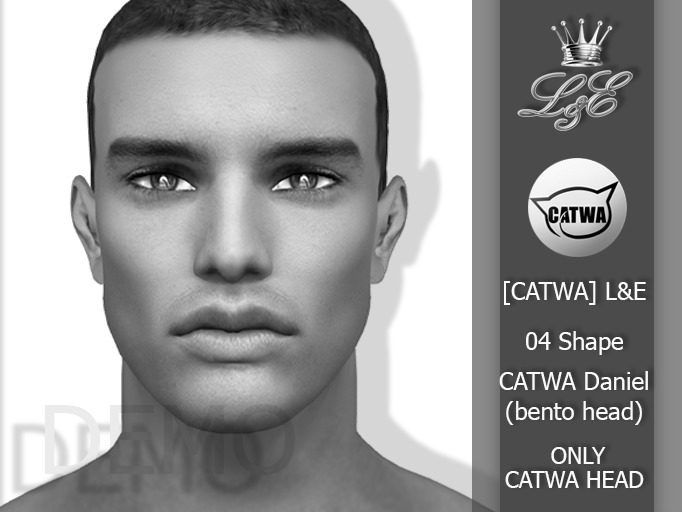 [CATWA] L&E 04 Shape head CATWA Daniel (bento) Demo