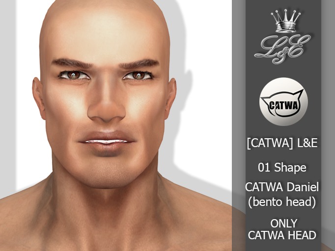 [CATWA] L&E 01 Shape head CATWA Daniel (bento)