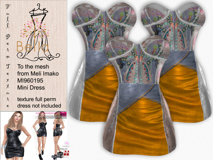 BELLA texture full perm - MI960195 & MI961314 Strapless Chemise 21 special