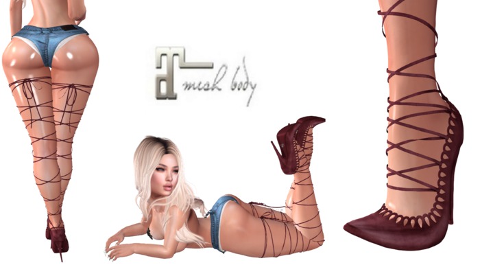 REIGN.- GISELE LACED HEELS (MAITREYA)- CHERRY #9
