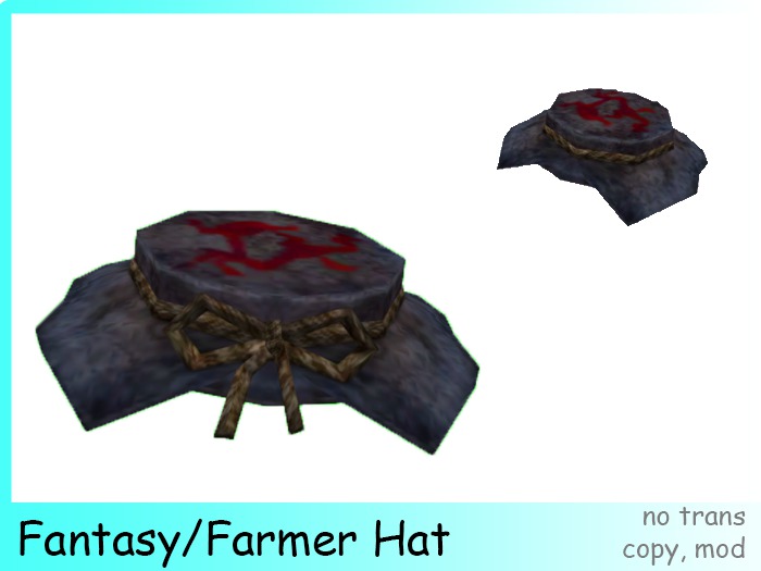 Fantasy Farmer Hat with Blood stains
