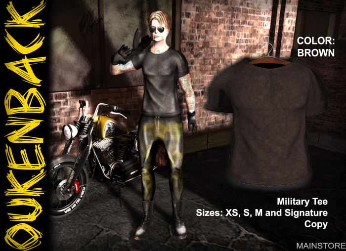 [OUKENBACK ] Military Tee (BROWN)