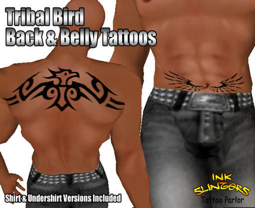 Tribal Bird Tattoo Set