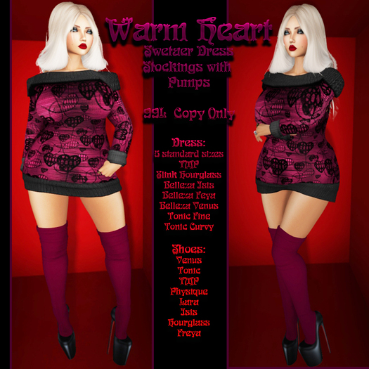 ::SOULED OUT::  WARM HEARTS OFF SHOULDER SWEATER DRESS  PINK