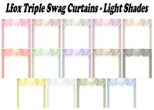 lfox Triple Swag Curtains - Light Shades
