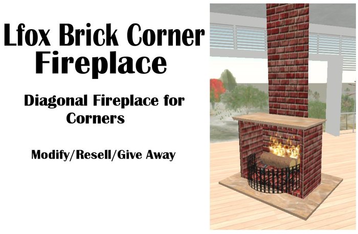 lfox Brick Corner Fireplace