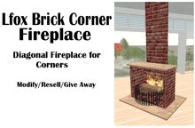 lfox Brick Corner Fireplace