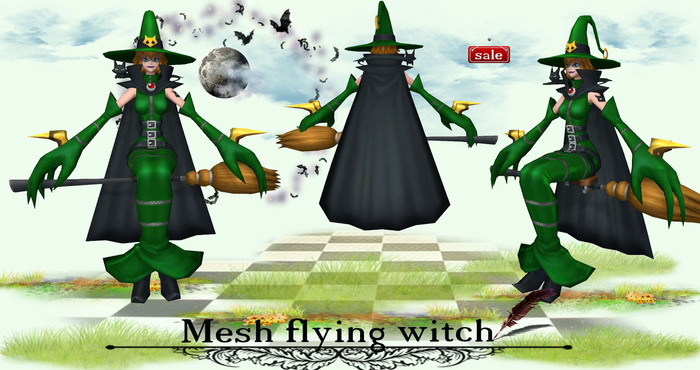 Mesh flying witch(modify&trasfert)v. 2