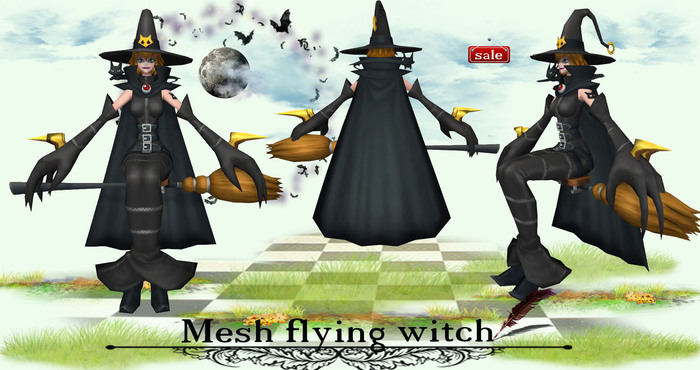 Mesh flying witch(modify&trasfert)v. 5