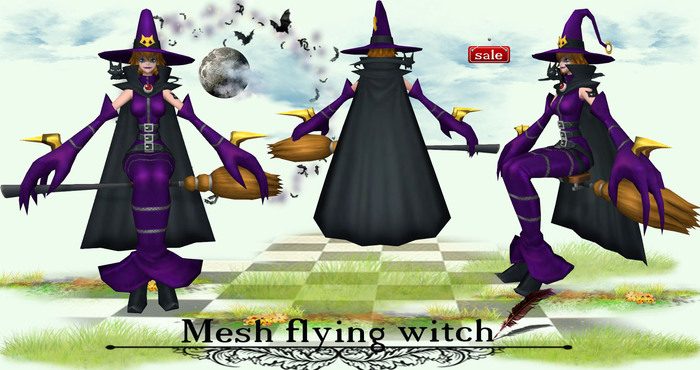Mesh flying witch(modify&trasfert)v. 6