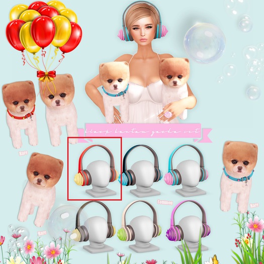 [Black Bantam] Whipped Frosting Headphones - Red&Ylw