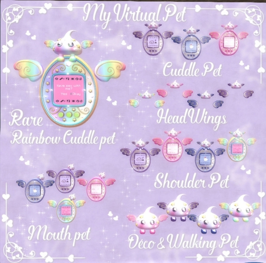 * My Virtual pet * Rainbow Cuddle pet RARE