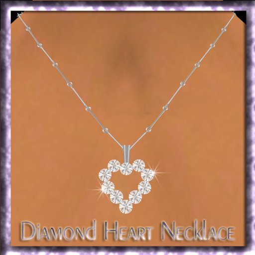 Dex's Heart Pendant on Silver Chain Necklace
