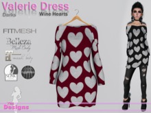 Valerie Dress Darks Wine Hearts