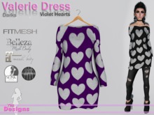 Valerie Dress Darks Violet Hearts