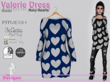 Valerie Dress Darks Navy Hearts