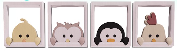 Ant_Hill Peeking Zoo Friends_Picture Frames Set #3 