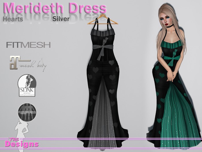 Merideth Dress Hearts Silver