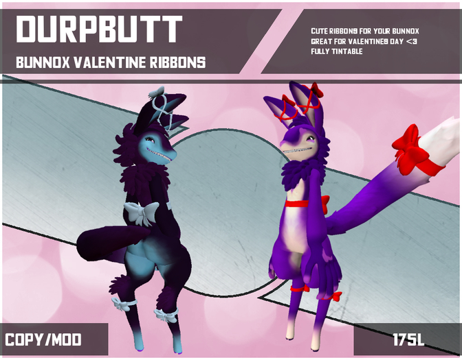 *DurpButt* Bunnox - Valentine Ribbons (Tintable)