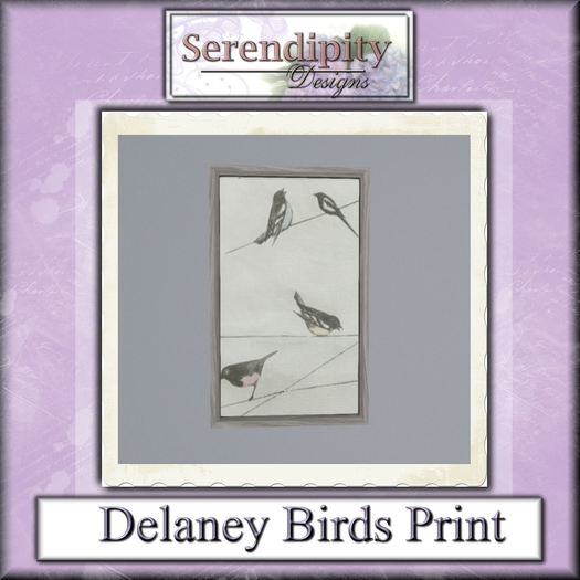 Serendipity Designs - Delaney Bedroom Birds Print [Boxed]