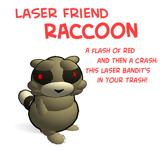 Fluffy Laser Friend Raccoon AV