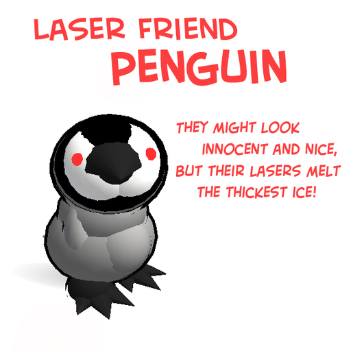 Fluffy Laser Friend Penguin AV