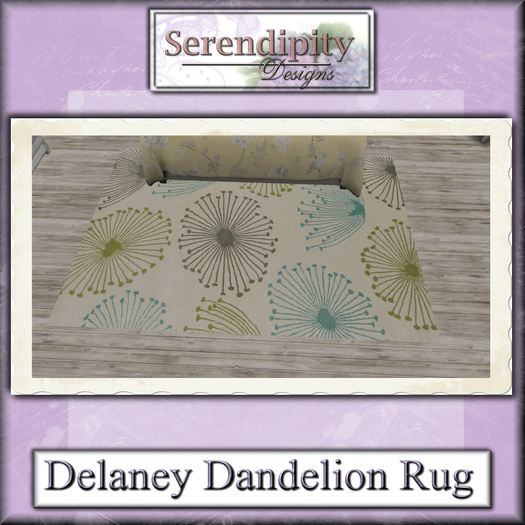 Serendipity Designs - Delaney Bedroom - Dandelion Rug [Boxed]