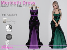 Merideth Dress Hearts Lilac