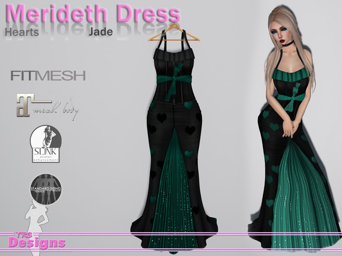 Merideth Dress Hearts Jade