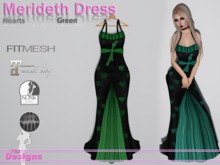 Merideth Dress Hearts Green