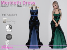 Merideth Dress Hearts Blue