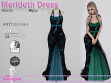 Merideth Dress Hearts Aqua