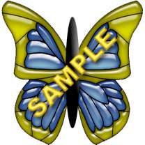Wolfhaven Animated Butterflies - Crystal YellowBlue [Boxed]