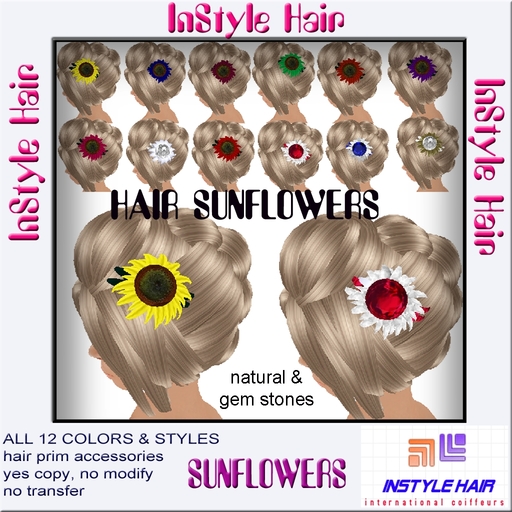 InStyle Hair Accessories Sunflowers full pack