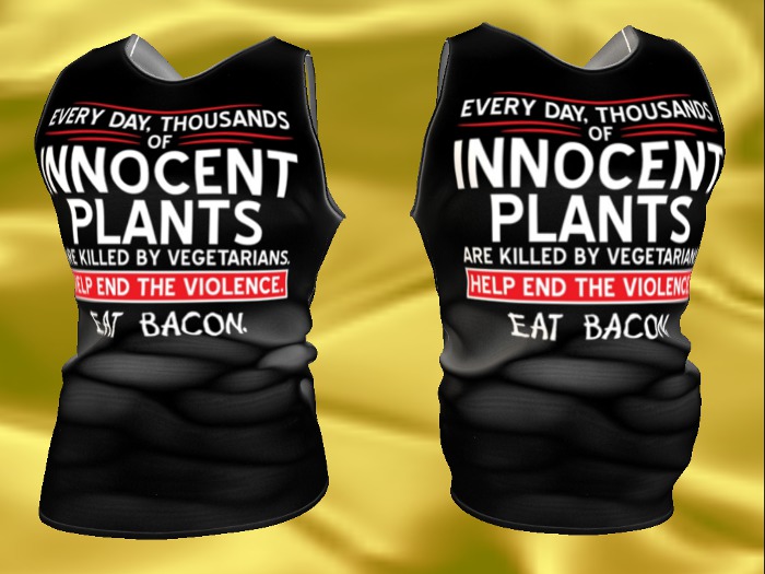 Eat Bacon Fitmesh Tank Tucked/Untucked