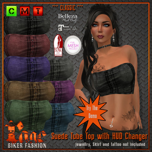 Suede Tube Top with HUD Changer