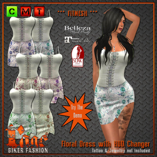 Floral Cami Dress with HUD Changer (ADD ME)