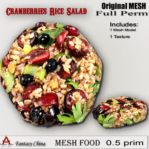 Full Perm Cranberries Rice Salad 