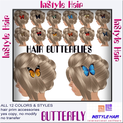 InStyle Hair Accessories Butterfly full pack