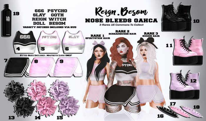 REIGN.- NOSEBLEEDS STUDDED COLLAR (BLACK) #16