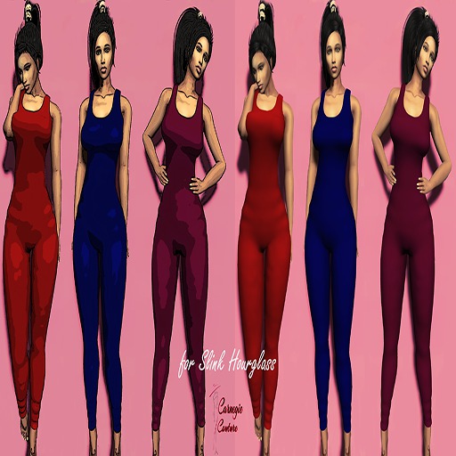 *Macaluso Inc./Slink Hourglass Body Con Jumper Red