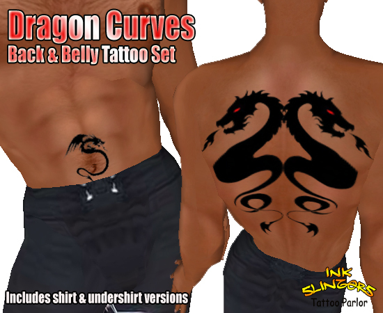 Dragon Curves Tattoo Set