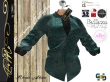 [ IBAN ] //005h MESH ALEXIS BLOUSE BLUE GROUP GIFT JUNE