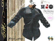 [ IBAN ] //005f MESH ALEXIS BLOUSE HELLBLAU