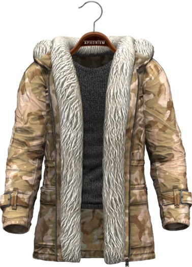 !APHORISM! Winter Parka Men - Camo Brown